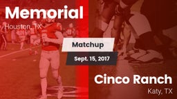 Matchup: Memorial  vs. Cinco Ranch  2017