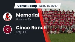 Recap: Memorial  vs. Cinco Ranch  2017