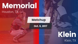 Matchup: Memorial  vs. Klein  2017