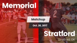 Matchup: Memorial  vs. Stratford  2017