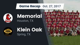 Recap: Memorial  vs. Klein Oak  2017