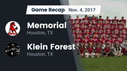 Recap: Memorial  vs. Klein Forest  2017