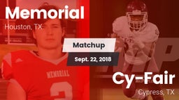 Matchup: Memorial  vs. Cy-Fair  2018