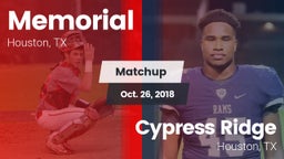Matchup: Memorial  vs. Cypress Ridge  2018