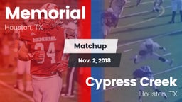 Matchup: Memorial  vs. Cypress Creek  2018