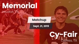 Matchup: Memorial  vs. Cy-Fair  2019