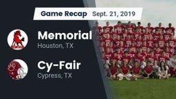 Recap: Memorial  vs. Cy-Fair  2019