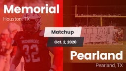 Matchup: Memorial  vs. Pearland  2020