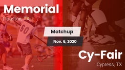 Matchup: Memorial  vs. Cy-Fair  2020