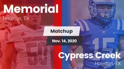 Matchup: Memorial  vs. Cypress Creek  2020