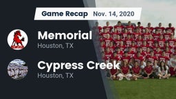 Recap: Memorial  vs. Cypress Creek  2020