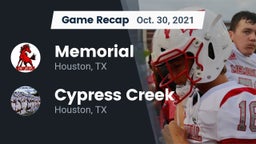 Recap: Memorial  vs. Cypress Creek  2021