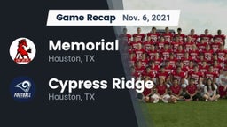 Recap: Memorial  vs. Cypress Ridge  2021