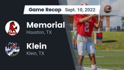Recap: Memorial  vs. Klein  2022
