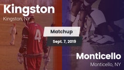 Matchup: Kingston  vs. Monticello  2019