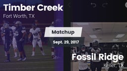 Matchup: Timber Creek High vs. Fossil Ridge  2017