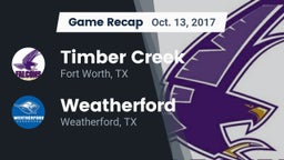 Recap: Timber Creek  vs. Weatherford  2017