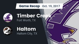 Recap: Timber Creek  vs. Haltom  2017