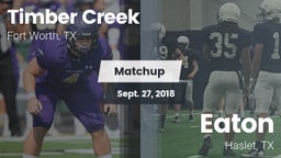 Matchup: Timber Creek High vs. Eaton  2018