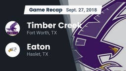 Recap: Timber Creek  vs. Eaton  2018