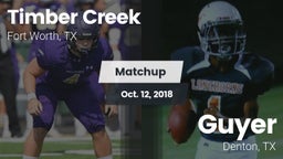 Matchup: Timber Creek High vs. Guyer  2018
