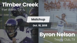 Matchup: Timber Creek High vs. Byron Nelson  2018