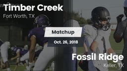 Matchup: Timber Creek High vs. Fossil Ridge  2018