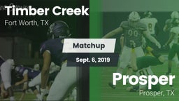 Matchup: Timber Creek High vs. Prosper  2019