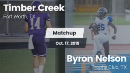 Matchup: Timber Creek High vs. Byron Nelson  2019