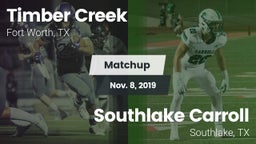 Matchup: Timber Creek High vs. Southlake Carroll  2019