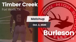 Matchup: Timber Creek High vs. Burleson  2020