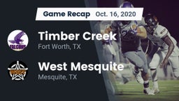 Recap: Timber Creek  vs. West Mesquite  2020
