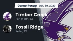 Recap: Timber Creek  vs. Fossil Ridge  2020