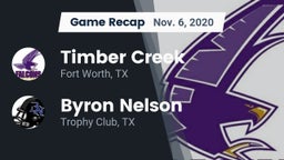 Recap: Timber Creek  vs. Byron Nelson  2020