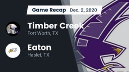 Recap: Timber Creek  vs. Eaton  2020