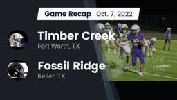 Recap: Timber Creek  vs. Fossil Ridge  2022