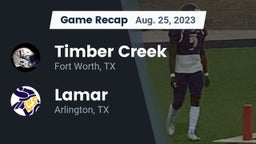 Recap: Timber Creek  vs. Lamar  2023