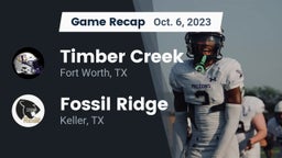 Recap: Timber Creek  vs. Fossil Ridge  2023
