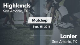 Matchup: Highlands High vs. Lanier  2016