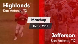 Matchup: Highlands High vs. Jefferson  2016