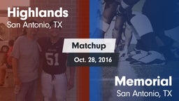 Matchup: Highlands High vs. Memorial  2016