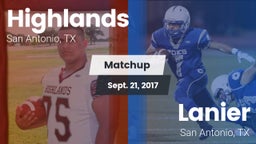 Matchup: Highlands High vs. Lanier  2017