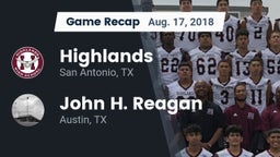 Recap: Highlands  vs. John H. Reagan  2018