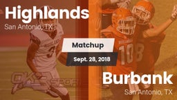 Matchup: Highlands High vs. Burbank  2018