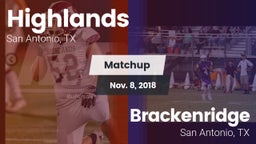 Matchup: Highlands High vs. Brackenridge  2018
