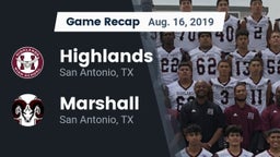 Recap: Highlands  vs. Marshall  2019
