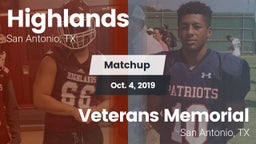 Matchup: Highlands High vs. Veterans Memorial 2019