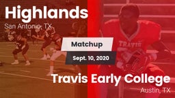 Matchup: Highlands High vs. Travis Early College  2020