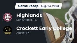 Recap: Highlands  vs. Crockett Early College  2023
