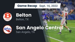 Recap: Belton  vs. San Angelo Central  2022